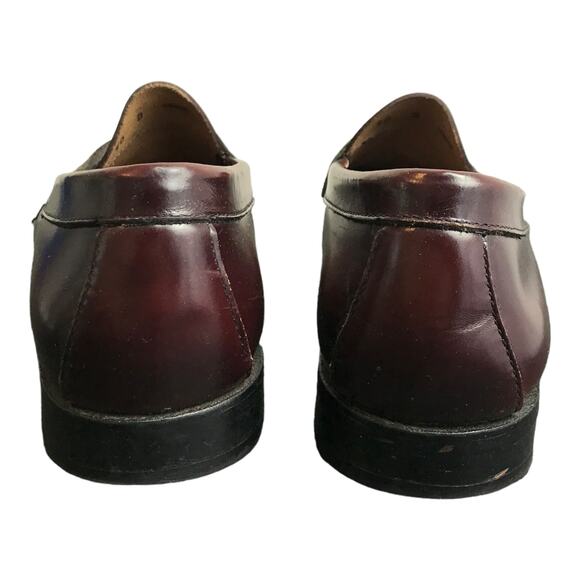 GH Bass & Co Penny Loafers Mens 10 Weejuns Brown Genuine Leather Shoes Slip-On - Picture 4 of 9